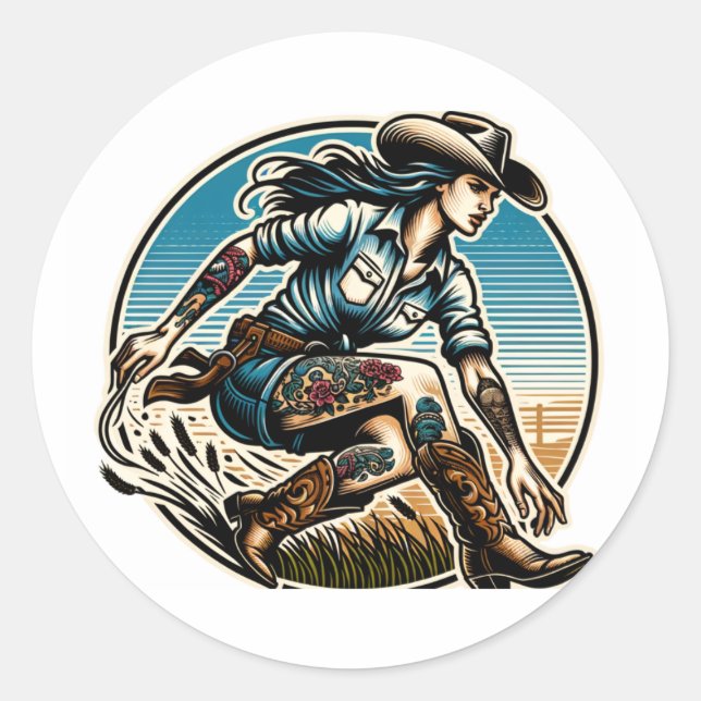 Cowgirl Sticker (Front)