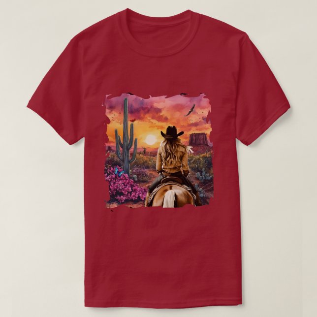 Cowgirl  T-Shirt (Design Front)