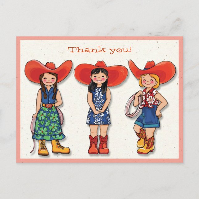 Cowgirl Thank you! Card (Front)