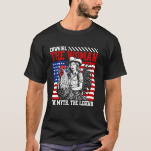 Cowgirl The Woman The Myth The Legend Funny Riding T-Shirt