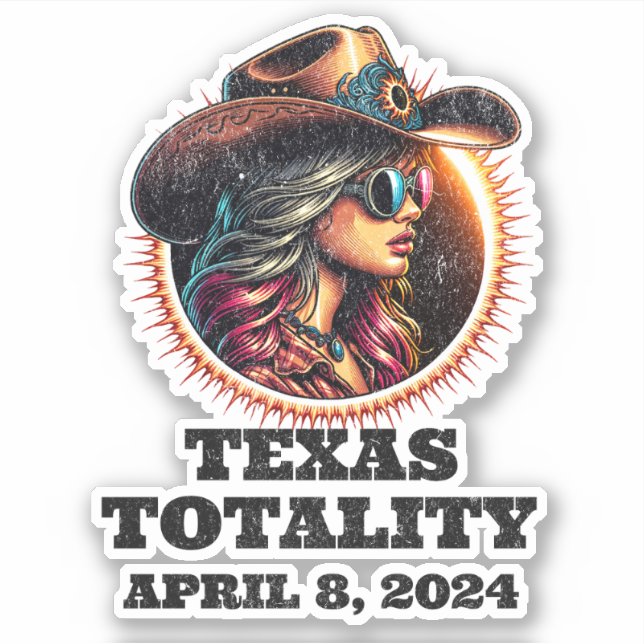 Cowgirl Total Solar Eclipse 4.08.2024 Texas  (Front)