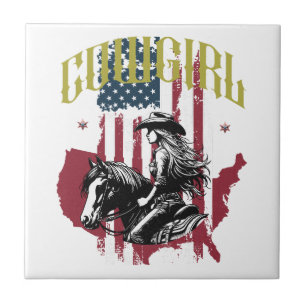 COWGIRL USA TILE