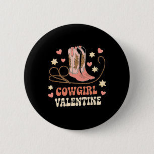 Cowgirl Valentine Pink Boots Y2k Country Girls Val 6 Cm Round Badge