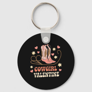 Cowgirl Valentine Pink Boots Y2k Country Girls Val Key Ring