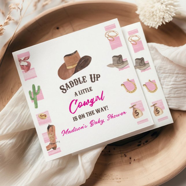 Cowgirl Western Rodeo Wild West Baby Shower Napkin (Creator Uploaded)