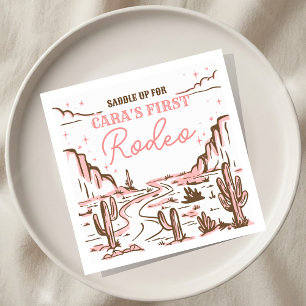 Cowgirl Wild West Rodeo Birthday Party Square Napkin