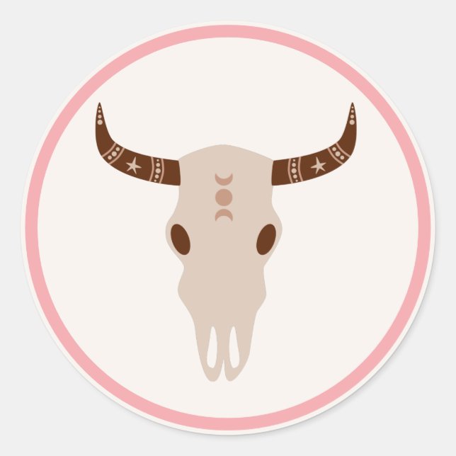 Cowgirl Wild West Rodeo Ranch Birthday Party Decor Classic Round Sticker (Front)