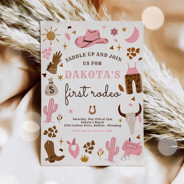 Cowgirl Wild West Rodeo Ranch Birthday Party Invitation (Creator Uploaded)