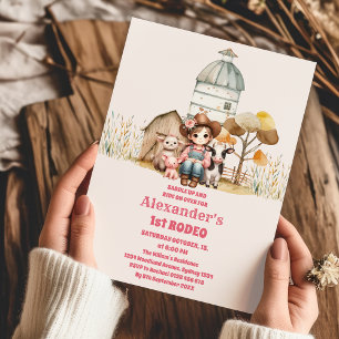 Cowgirl Wild West Rodeo Ranch Birthday Party Invitation