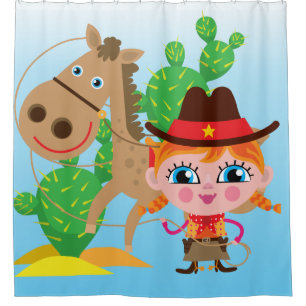 Cowgirl With Horse Shower Curtain