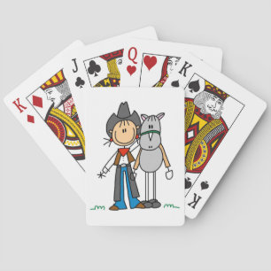 Cowgirl With Horse T-shirts and Gifts Playing Cards
