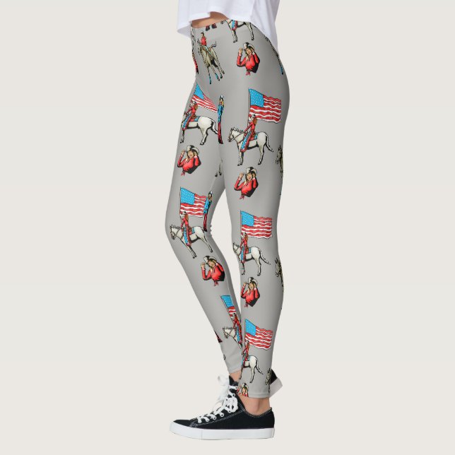 Cowgirls and Horses Print Any Colour Leggings (Left)