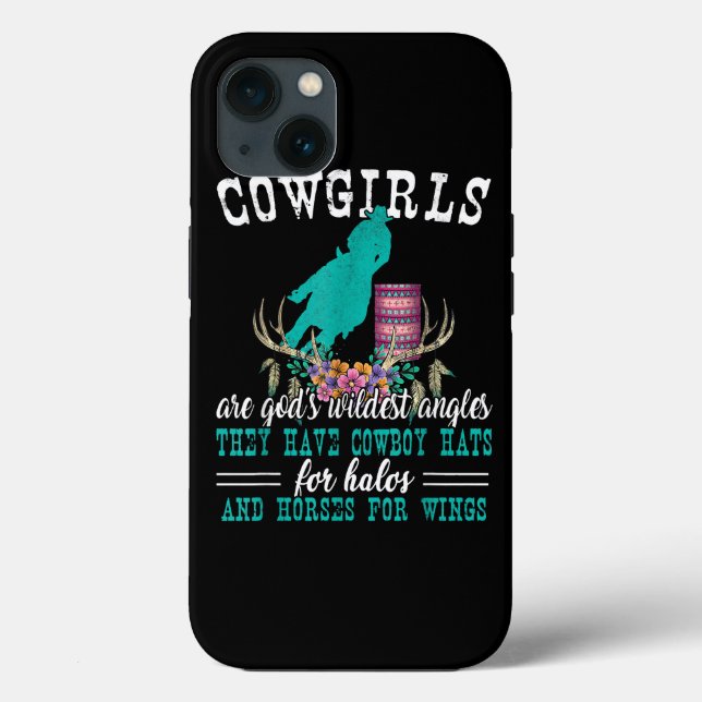Cowgirls Are Gods Wildest Angels Horse Barrel Raci Case-Mate iPhone Case (Back)