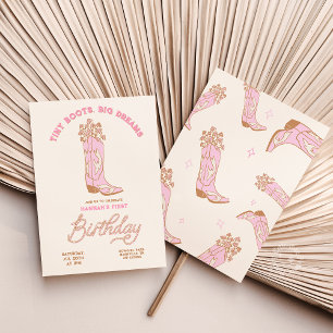 Cowgirls Birthday Invitation Tiny Boots Big Dreams