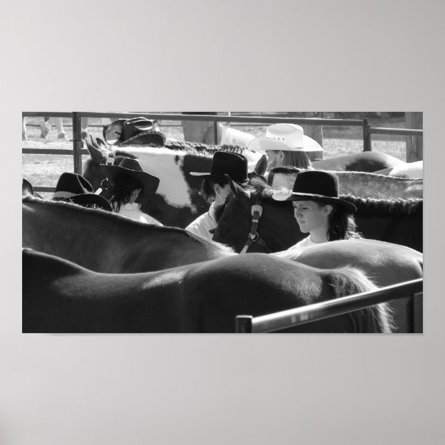 Cowgirls Lined Up Poster (Front)