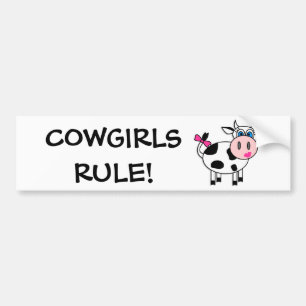 Cowgirls Rule Bumper Sticker