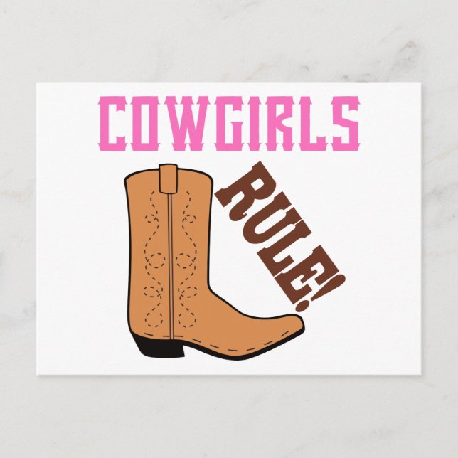 Cowgirls Rule Postcard (Front)