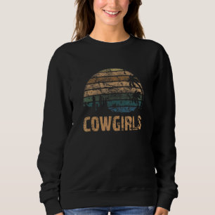 Cowgirls Vintage Sunset Distressed Sweatshirt