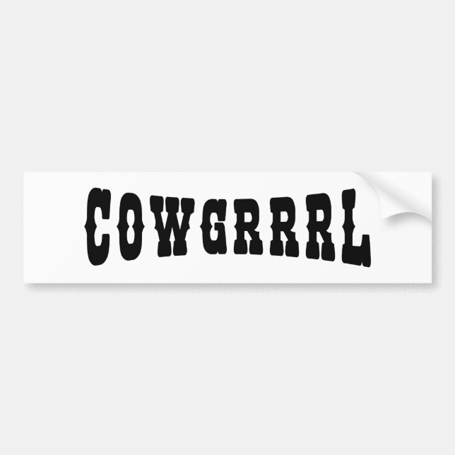 COWGRRRL BUMPER STICKER (Front)