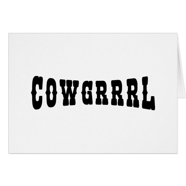 COWGRRRL CARD (Front Horizontal)