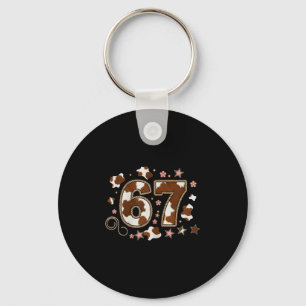 Cowhide 67 Design Key Ring