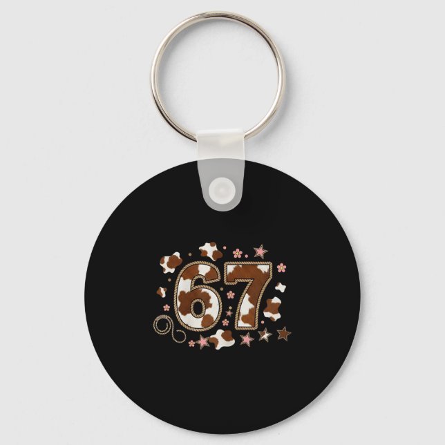 Cowhide 67 Design  Key Ring (Front)
