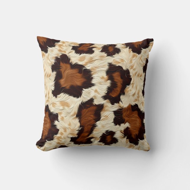 Cowhide Accent Pillow  (Front)