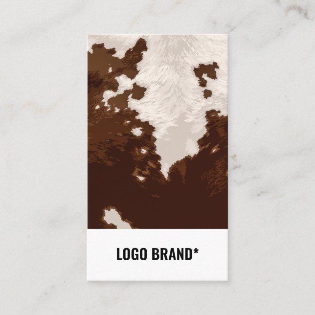 COWHIDE BUSINESS CARD (Front)