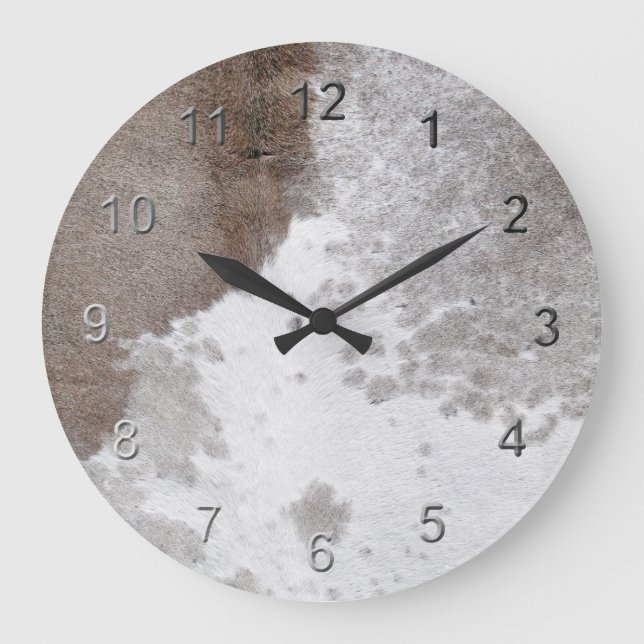 Cowhide Large Clock (Front)
