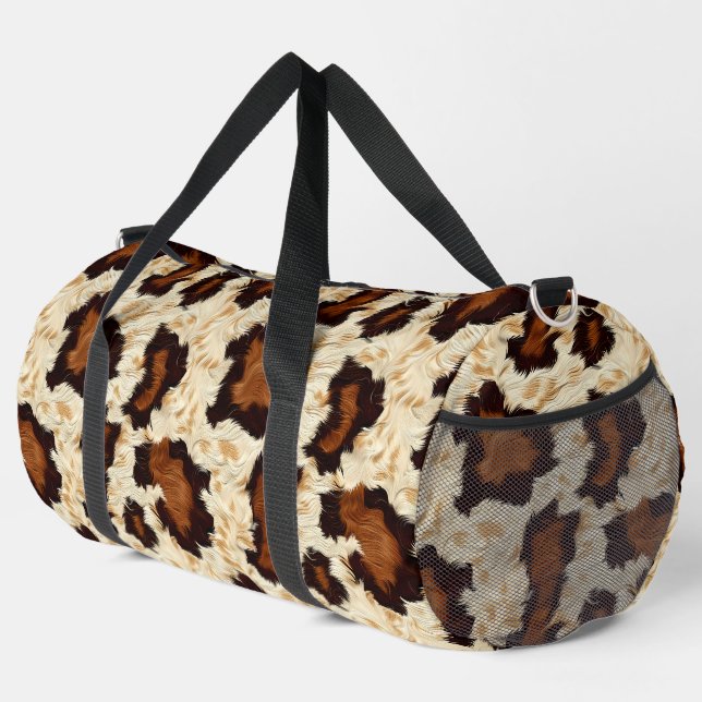 Cowhide Large Duffel Bag (Right Corner)