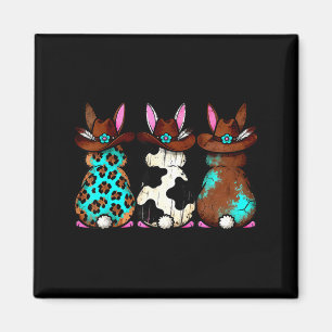 Cowhide leopard turquoise howdy easter western magnet