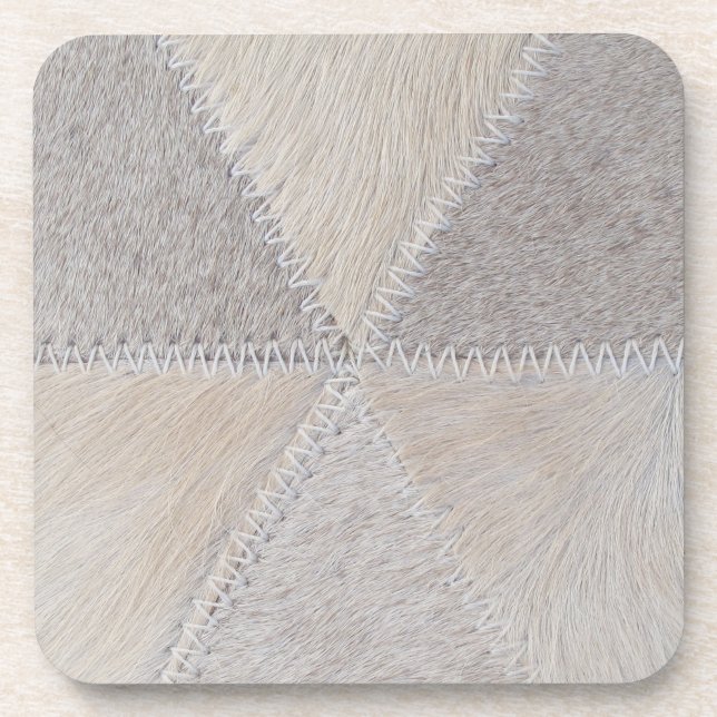 Cowhide Patchwork Coaster (Front)