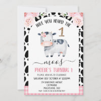 Cowhide Plaid Have You Heard The Moos 1st Birthday