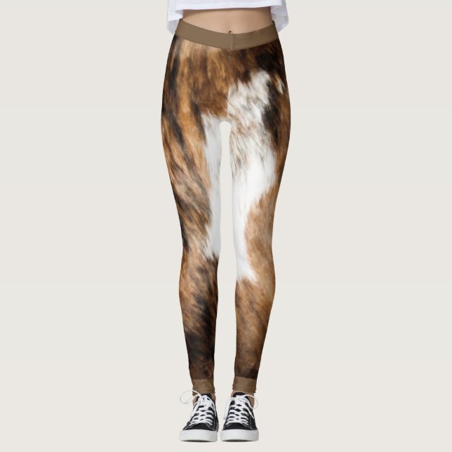 Cowhide print leggings (Front)
