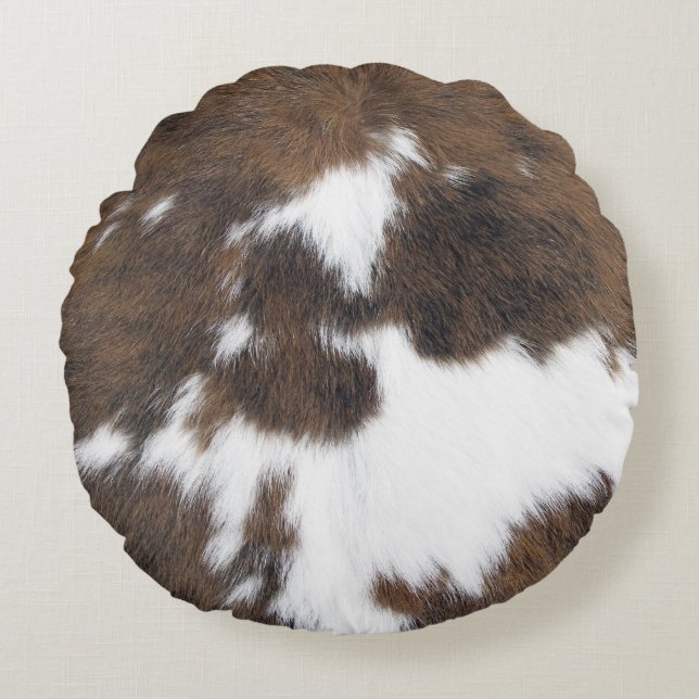 Cowhide Round Cushion (Front)