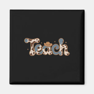 Cowhide Teacher Hat Cowboy Western Teacher Byck To Magnet