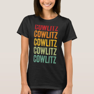Cowlitz County Washington Rainbow Text Design T-Shirt