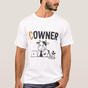 Cowner – Funny Cow Business Owner Pun T-Shirt