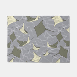 Cownose Stingray Ocean Pattern Doormat