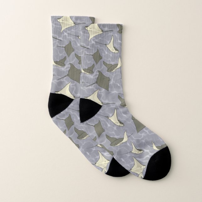 Cownose Stingray Ocean Pattern Socks (Pair)