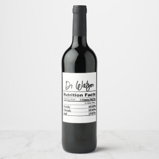 Coworker Appreciation Boss Thank You Doctor Lawyer Wine Label