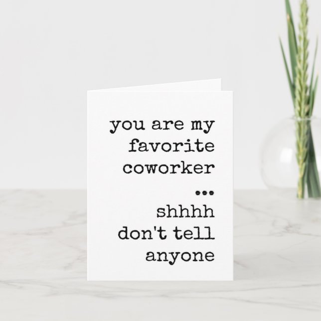 Coworker Appreciation, Card, Funny, Downloadable Card (Front)