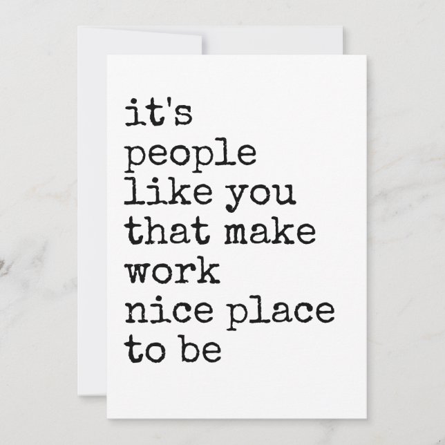 Coworker Appreciation Minimalist Thank You Invitation (Front)