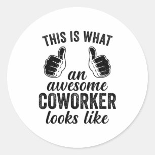 Coworker Birthday Employee Farewell Goodbye Going  Classic Round Sticker