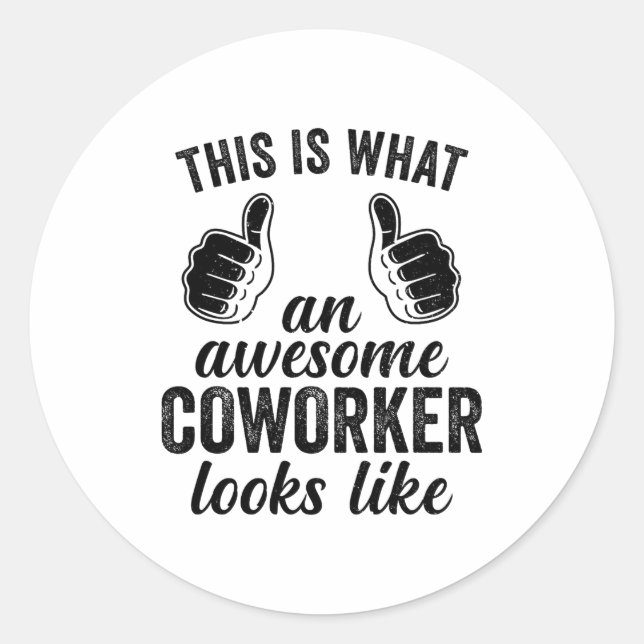 Coworker Birthday Employee Farewell Goodbye Going  Classic Round Sticker (Front)