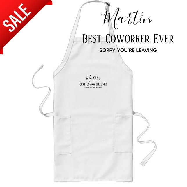 Coworker Boss Leaving ADD Funny Quote, Custom Long Apron (Creator Uploaded)