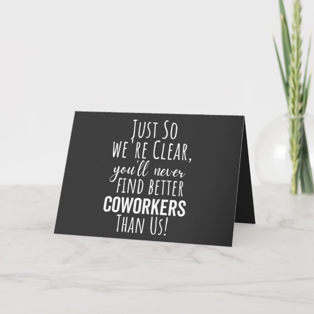 Coworker Goodbye | Coworker Moving | Leaving Gift Holiday Card (Front)