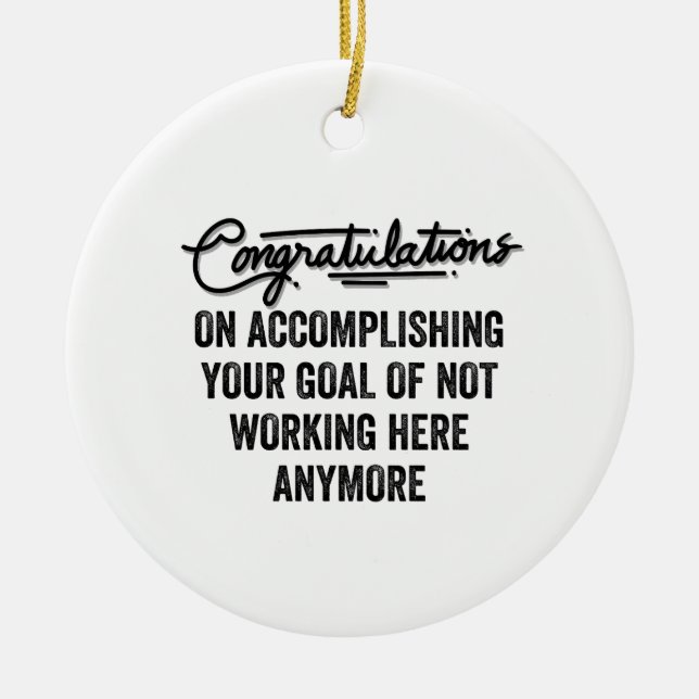 Coworker Goodbye Gift | Leaving Coworker  Ceramic Tree Decoration (Front)