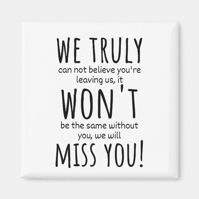 coworker leaving for women, coworker leaving magnet (Front)