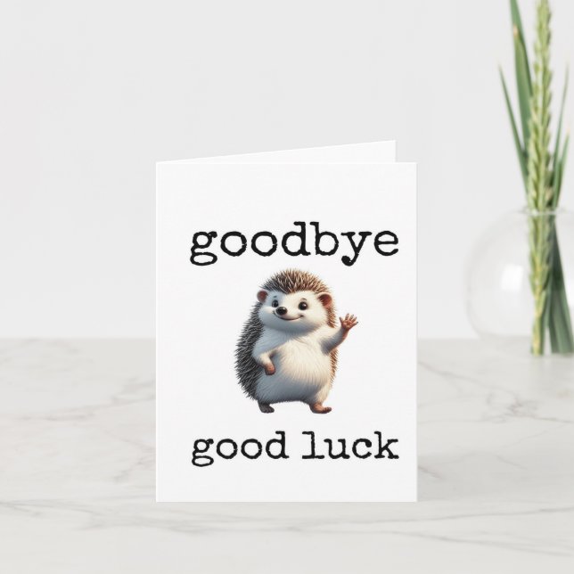Coworker Leaving, Goodbye, Good Luck, Cute Card (Front)